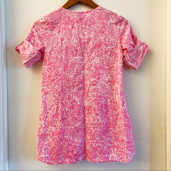 Lilly Pulitzer Atlee Girls Pink Cotton Tunic Dress Size Large - Picture 3 of 9